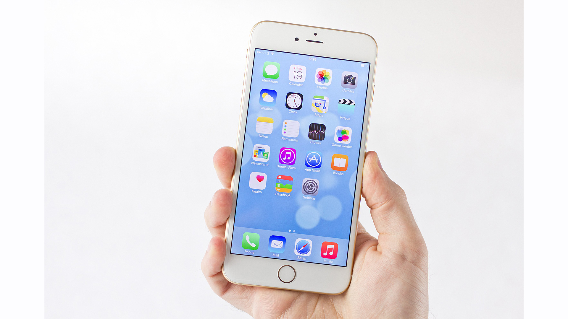 Iphone 6 Ios 9 Beta - Iphone 7 With Hand Png - HD Wallpaper 