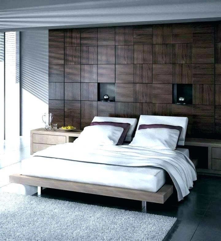 Bedroom Feature Wall Feature Wallpaper Ideas Bedroom - Accent Wall Bedroom Ideas With Wood - HD Wallpaper 