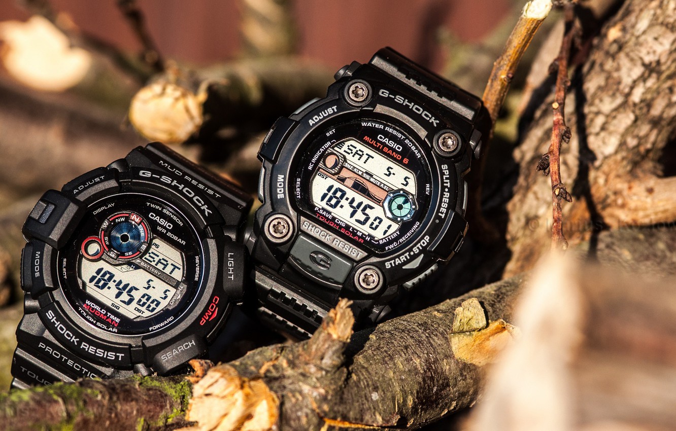 Photo Wallpaper Black, Watch, Solar, G Shock, Casio, - Casio G Shock Solar Multiband 6 - HD Wallpaper 