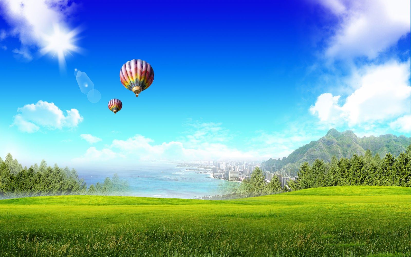 Landscape Summer Desktop Background - HD Wallpaper 