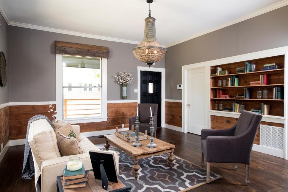 Shiplap Wood Living Room - HD Wallpaper 