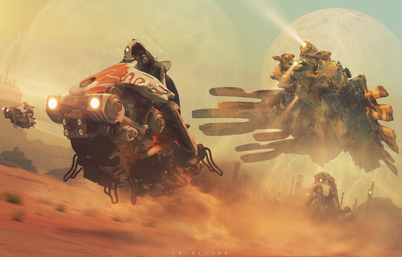 Photo Wallpaper Planet, Aircraft, The Post Must Get - Concept Art - HD Wallpaper 