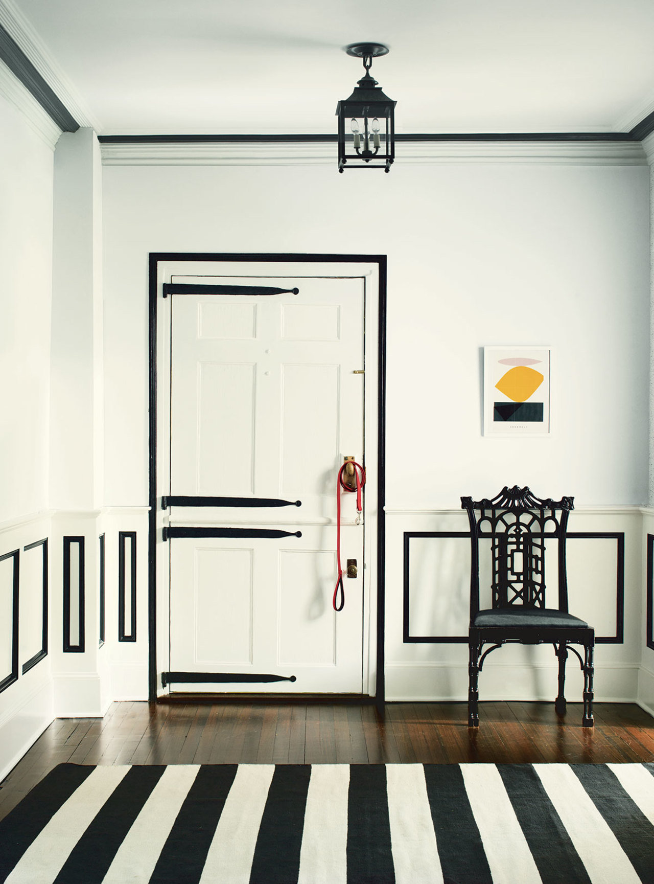 White And Black Wall Design - HD Wallpaper 