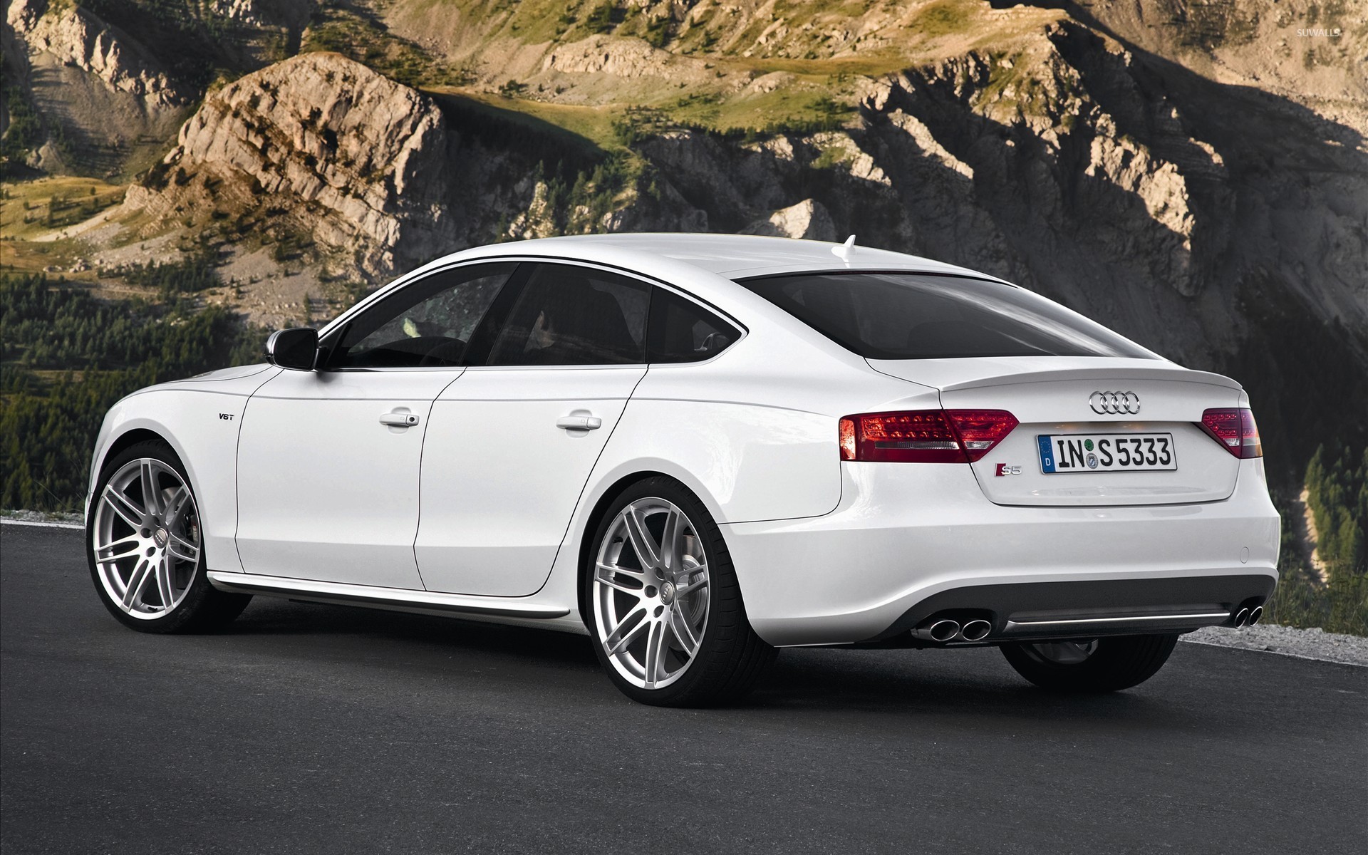 Audi S5 Sportback White 2018 - HD Wallpaper 