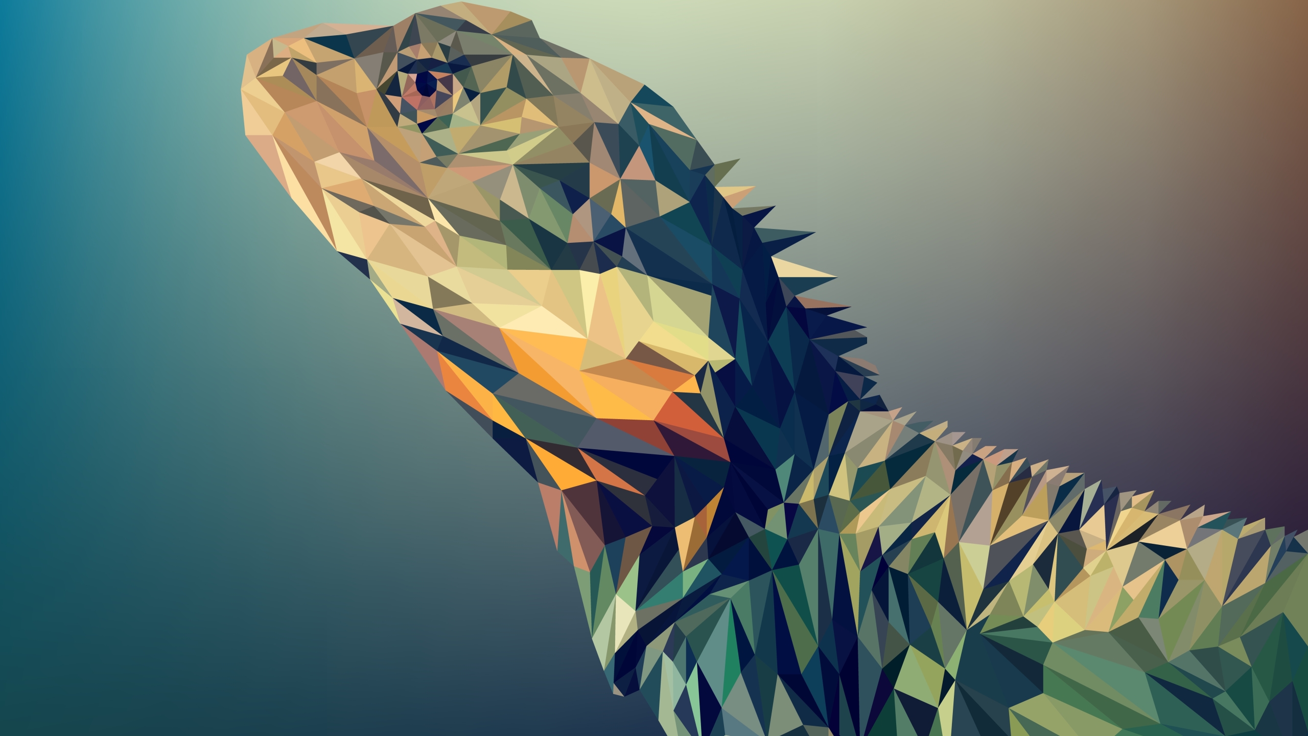 Psychedelic Chameleon - HD Wallpaper 