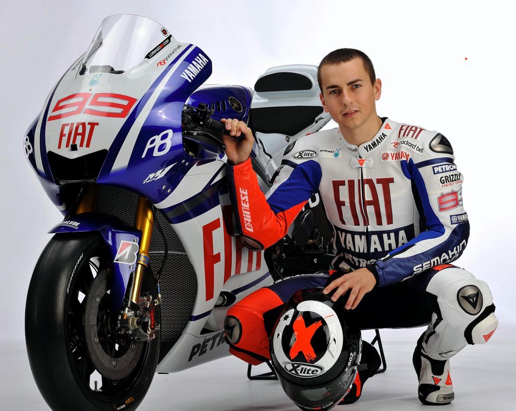 Jorge Lorenzo Wallpaper Yamaha Movistar - Piloto De Moto Famoso - HD Wallpaper 