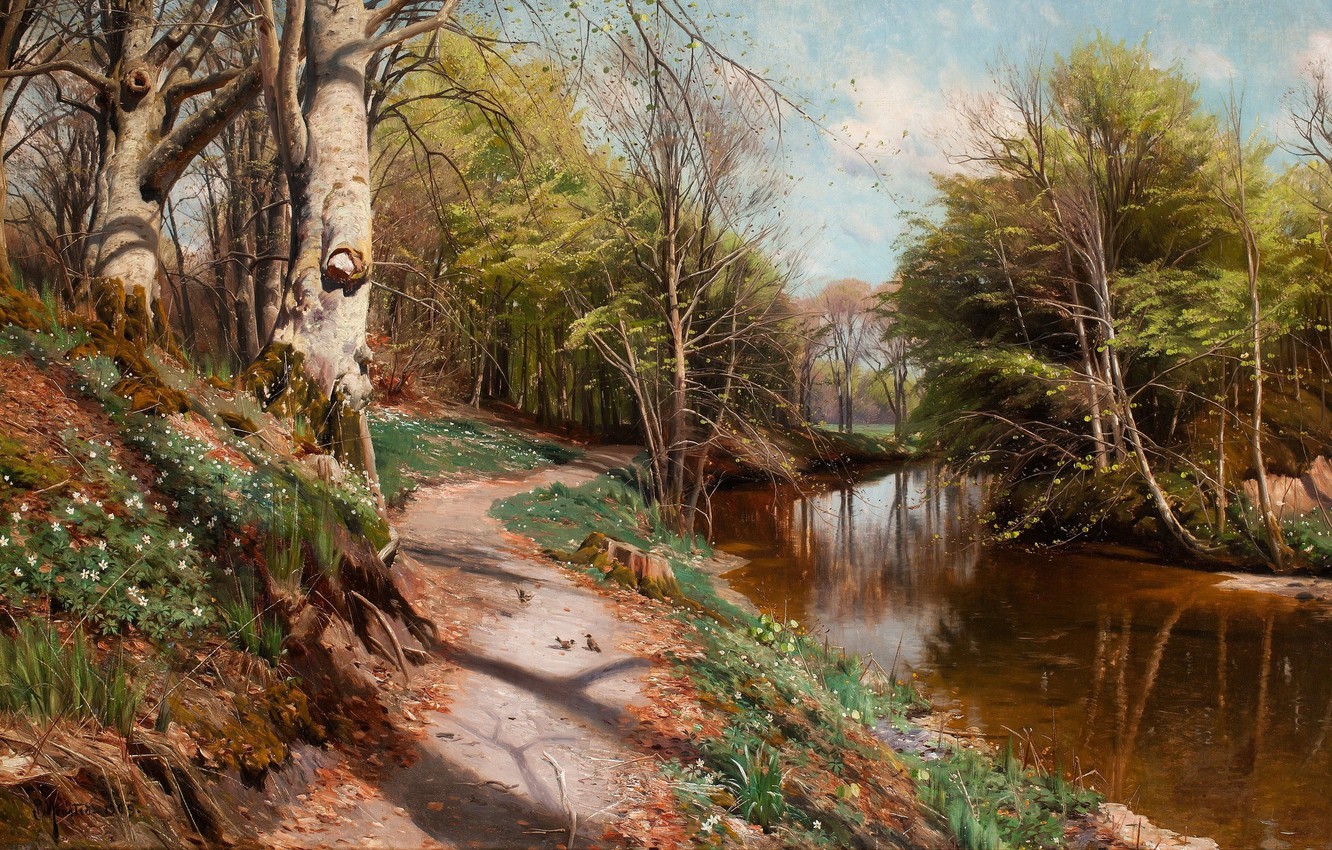 Photo Wallpaper 1909, Danish Painter, Peter Merk Of - Монстед Педер Морк Картины - HD Wallpaper 