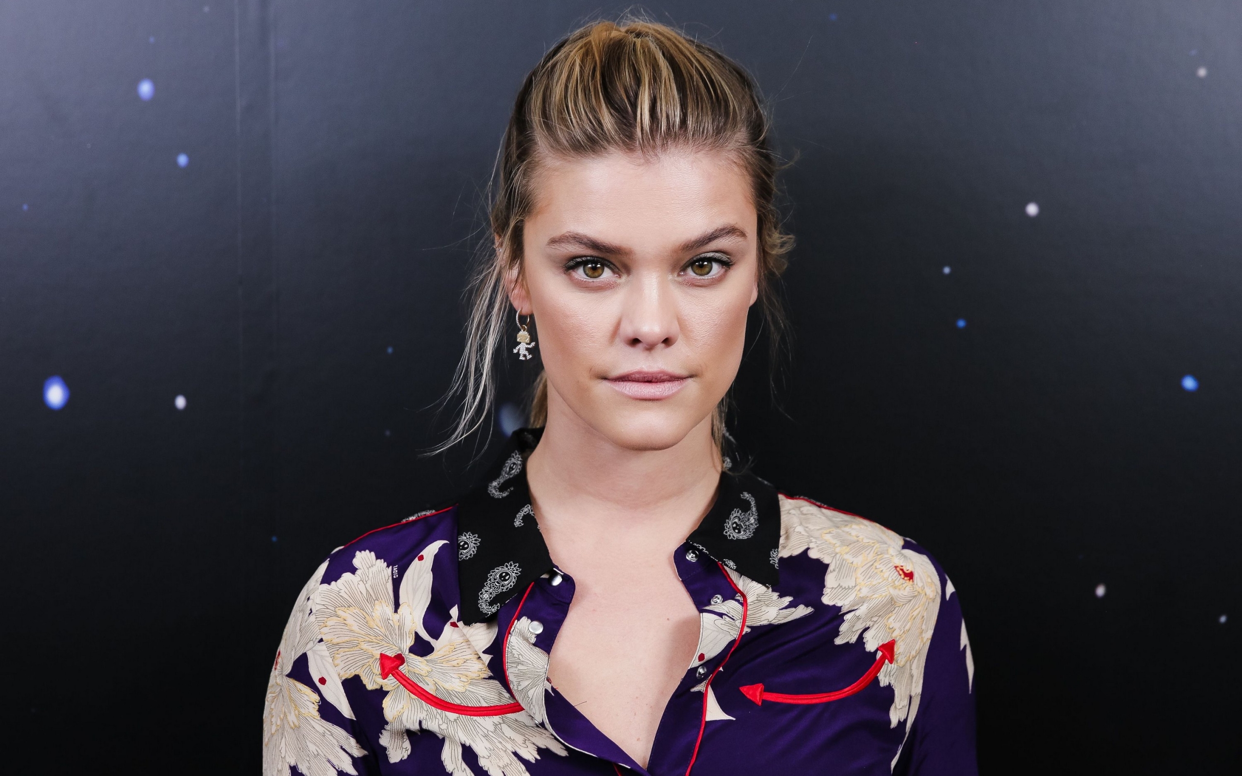 Wallpaper Of Brunette, Danish, Hazel Eyes, Model, Nina - Nina Agdal - HD Wallpaper 