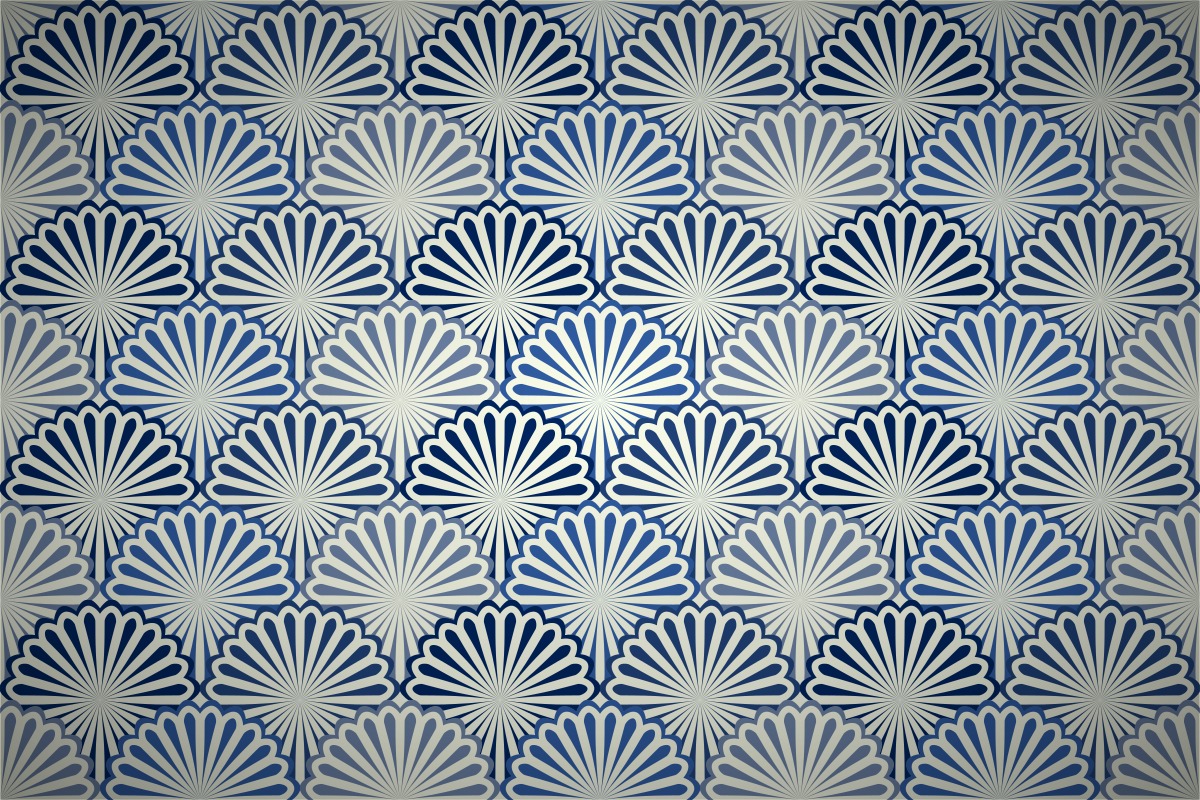 Shell Art Deco Pattern - HD Wallpaper 