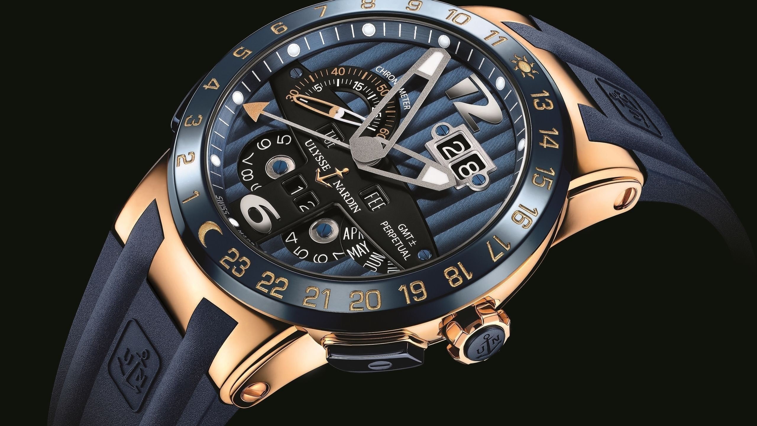 Ulysse Nardin Blue Watch - HD Wallpaper 