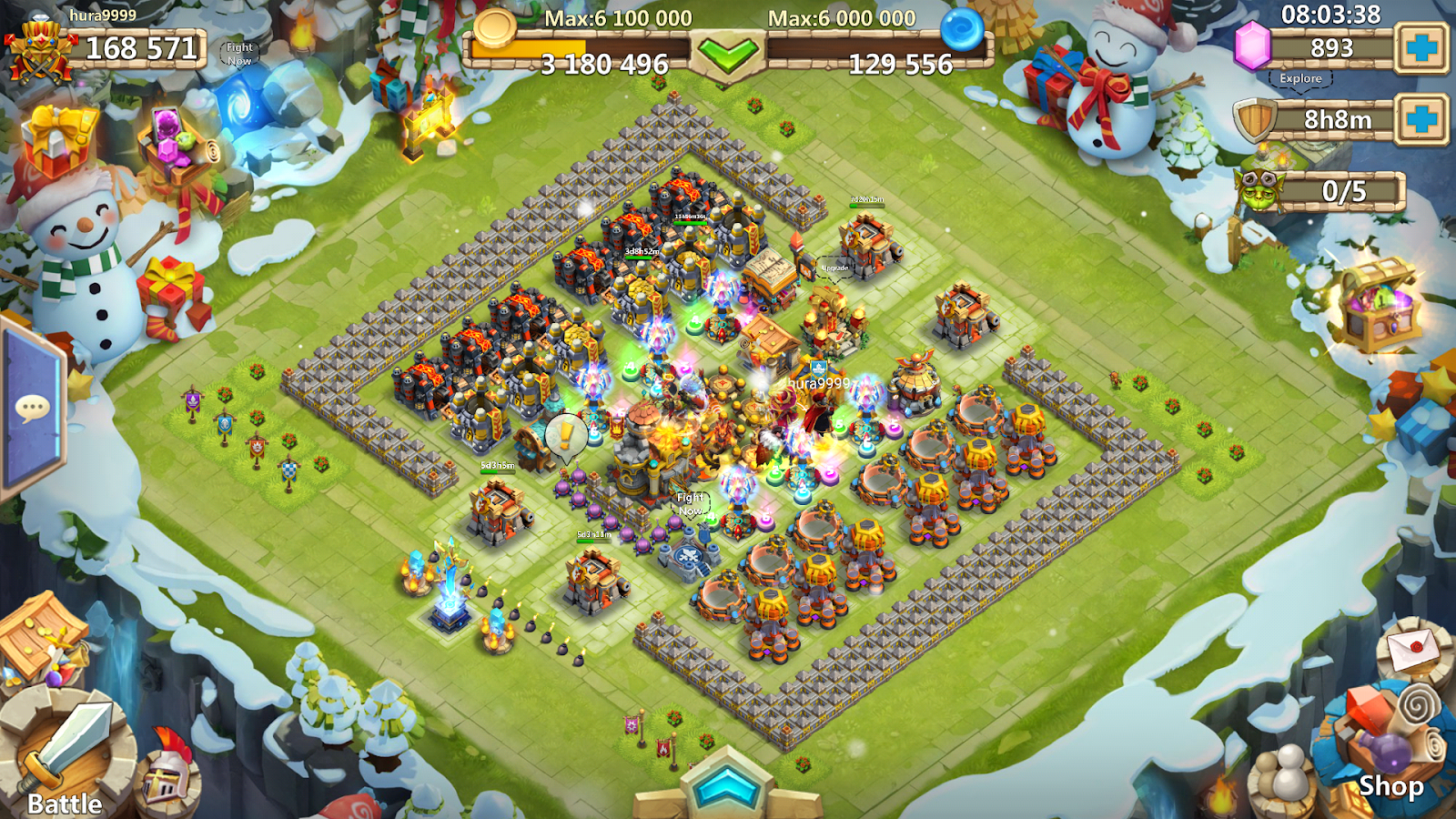 Castle Clash Base Design Town Hall 25 - HD Wallpaper 