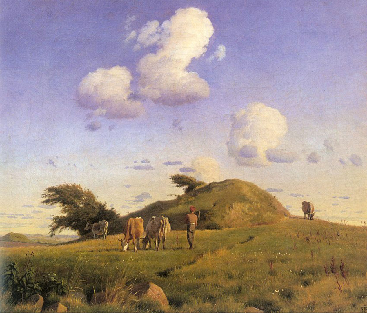 Autumn Landscape - Johan Thomas Lundbye - HD Wallpaper 