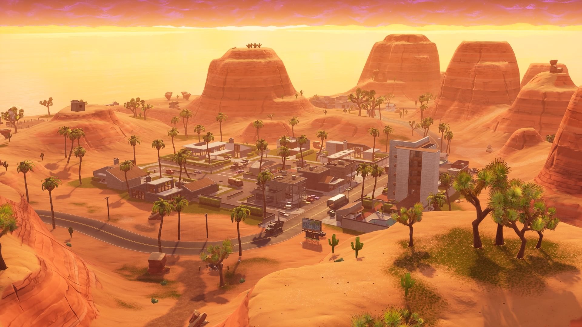 Fortnite Background Paradise Palms - HD Wallpaper 