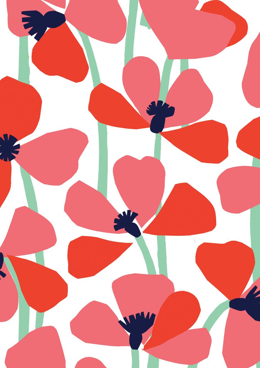 Simple Graphic Flower Design - HD Wallpaper 