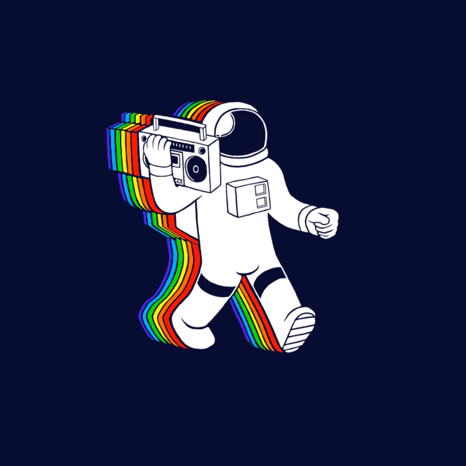 Cartoon Astronaut In Space - HD Wallpaper 