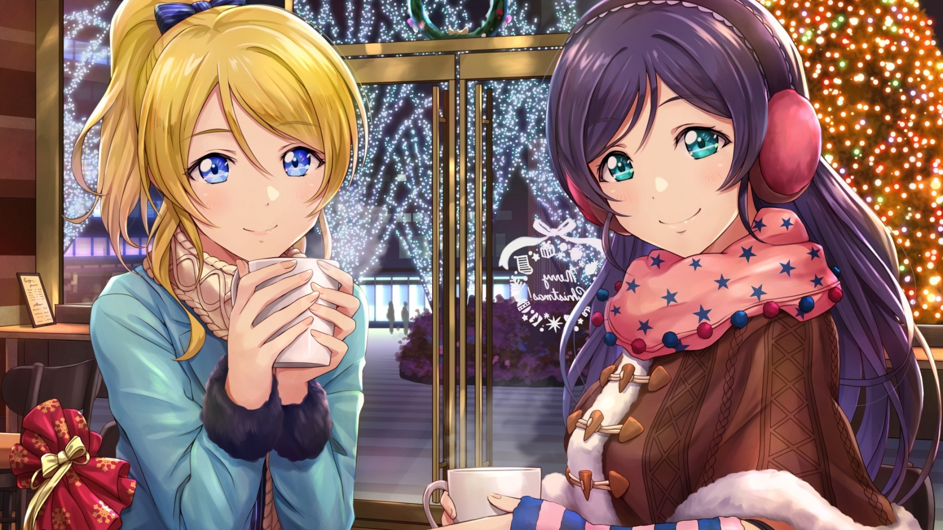 Toujou Nozomi, Ayase Eri, Love Live, Winter, Cold - Happy Birthday Eli Ayase - HD Wallpaper 