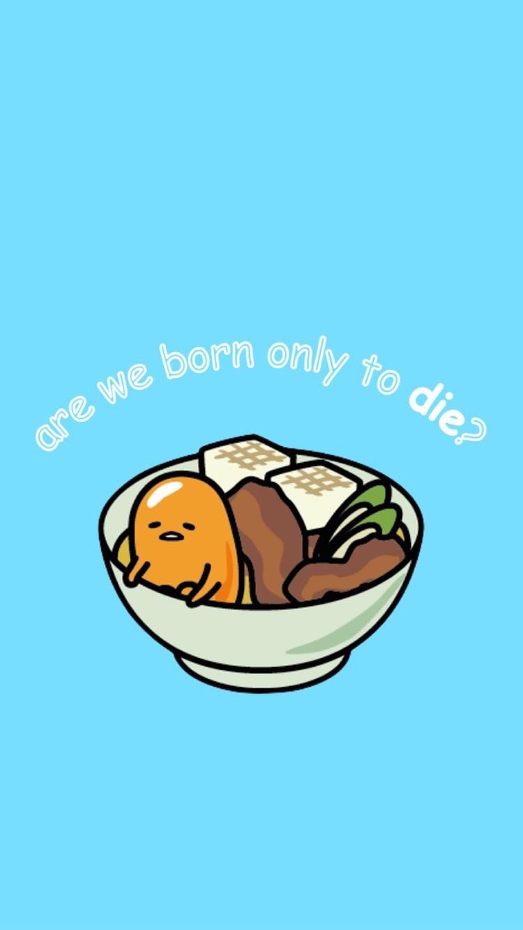 Gudetama Wallpaper Blue - HD Wallpaper 