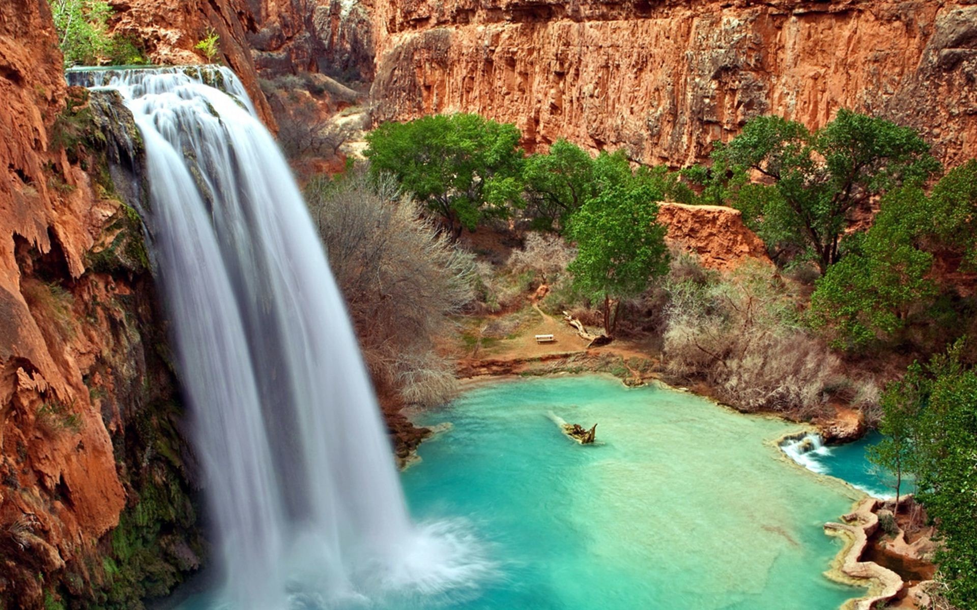 Hd Gorgeous Waterfall Wallpaper 
 Data Src /w/full/a/0/1/429040 - High Resolution Waterfall Wallpaper Hd - HD Wallpaper 