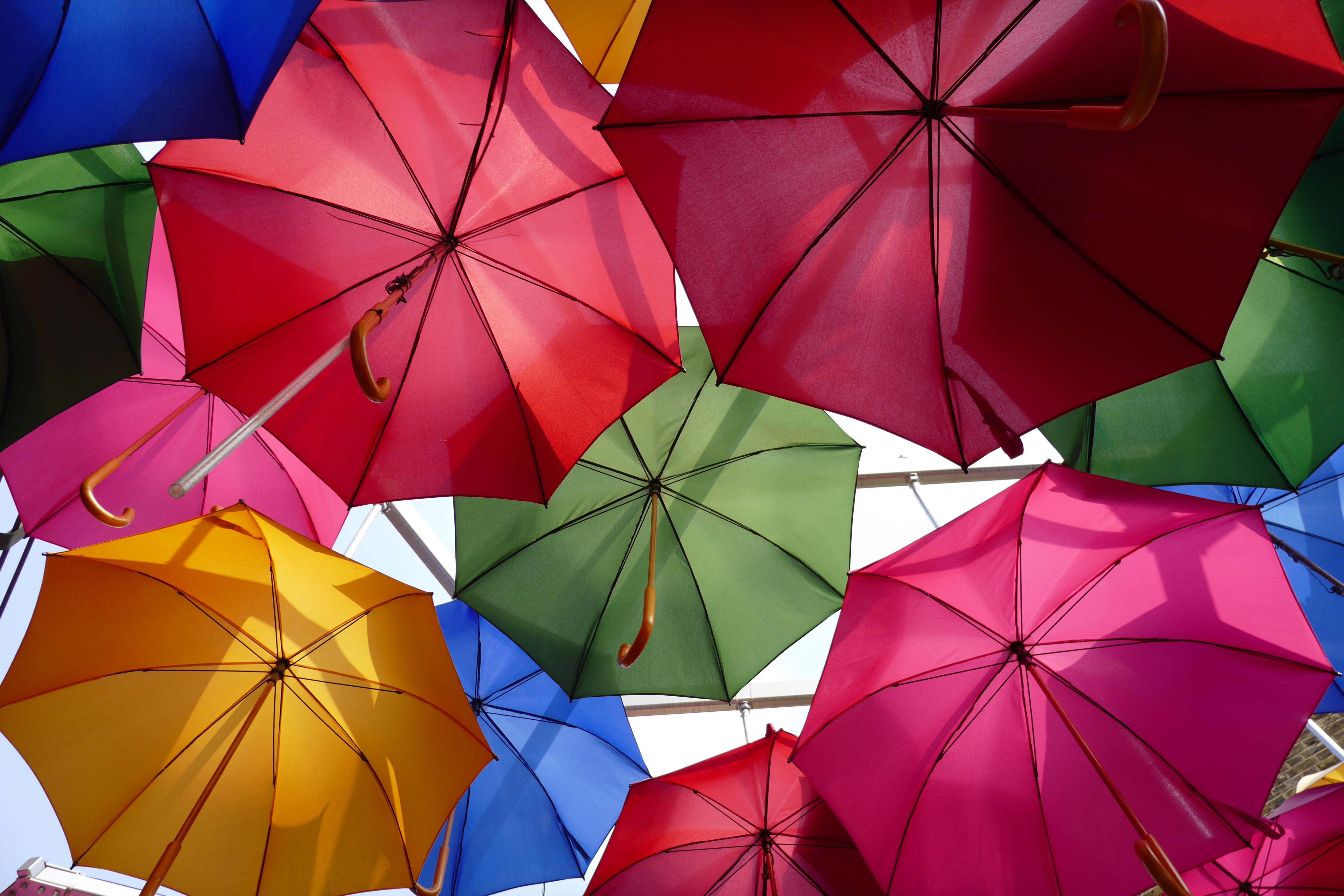 Colorful Umbrellas High Resolution - HD Wallpaper 