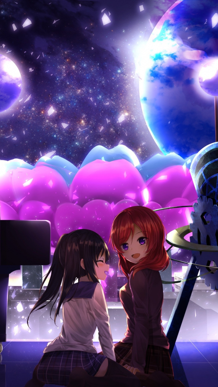 Maki Nishikino, Nico Yazawa, Love Live , Anime Girls, - Love Live Iphone Background - HD Wallpaper 