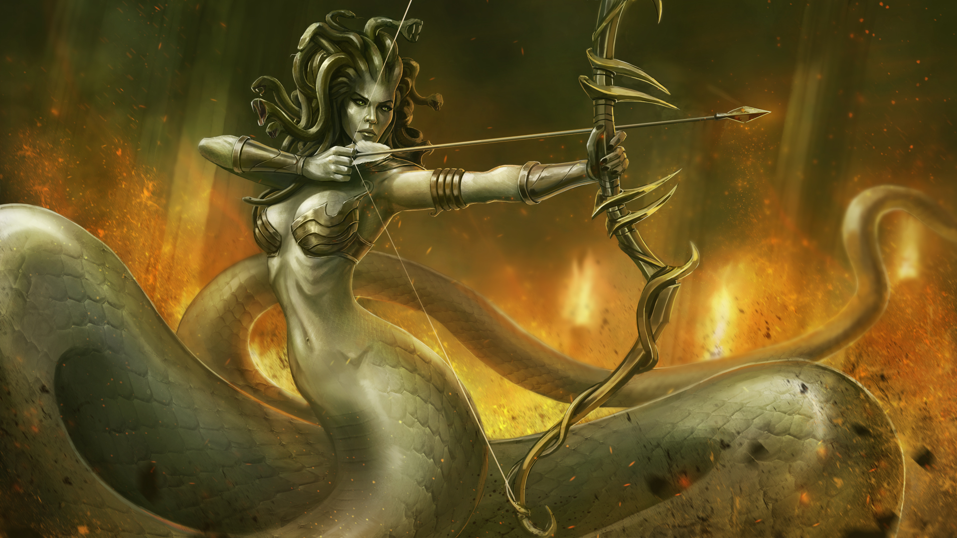 Mythical Creatures Medusa - HD Wallpaper 