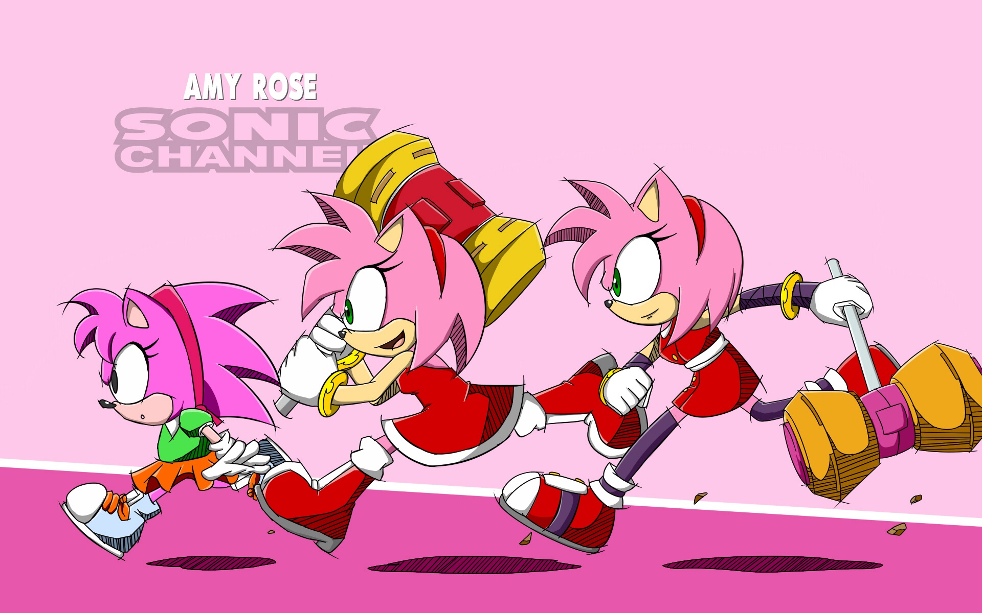 Amy Rose Sonic Channel Style - Sonic Mania Amy Rose - HD Wallpaper 