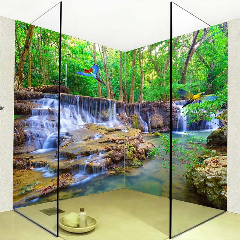 Wall Waterfalls Design Sticker - HD Wallpaper 