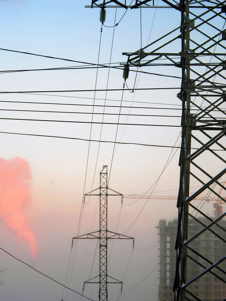 Blue, Cable, Cabling, Electric, Electrical, Electricity, - Overhead Power Line - HD Wallpaper 