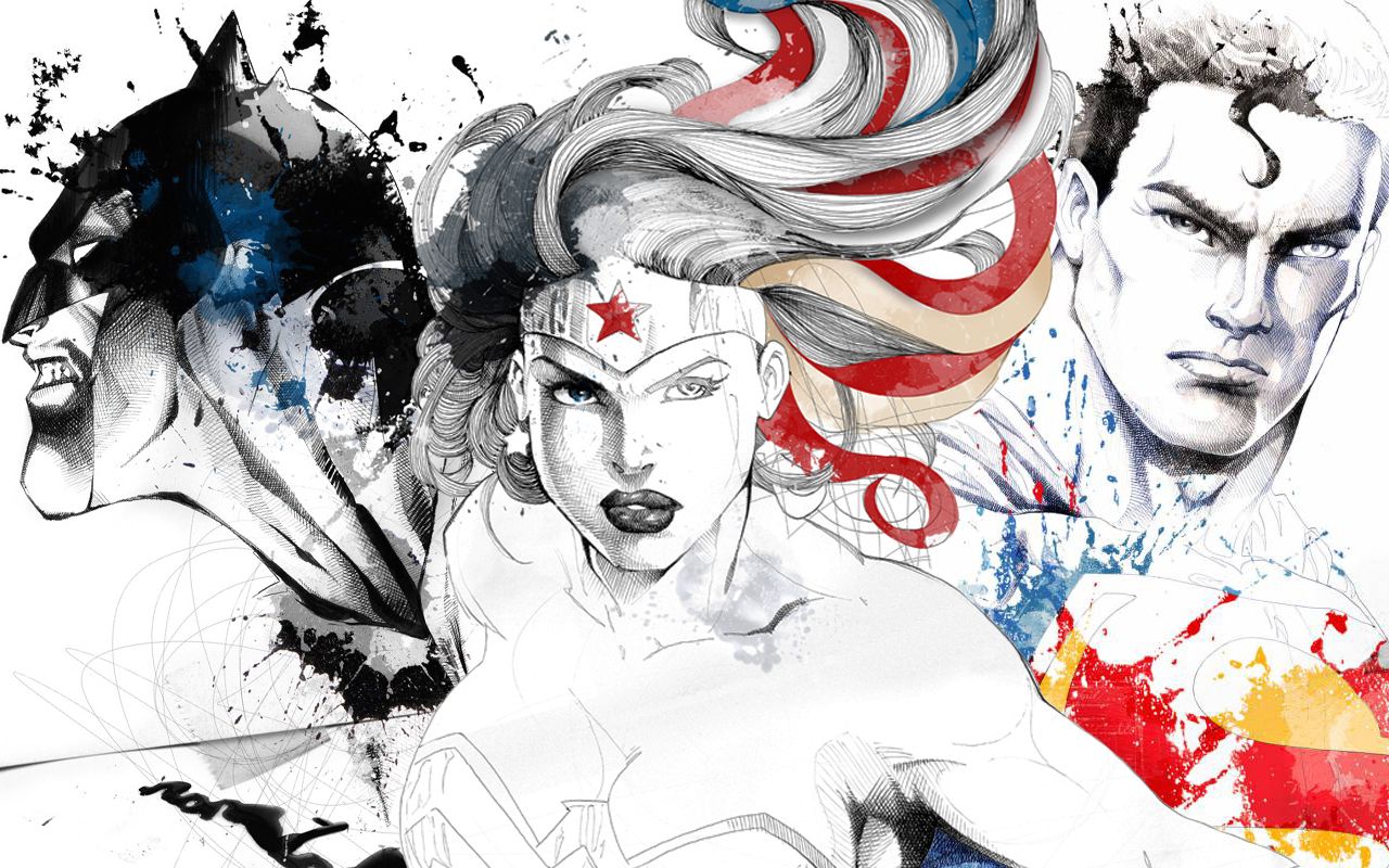 Superman And Wonder Woman Background - HD Wallpaper 