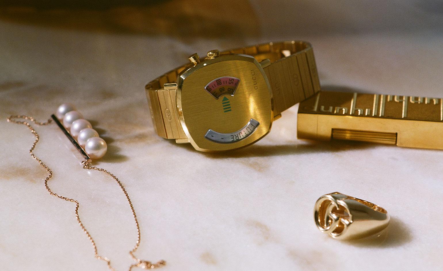 Gucci Grip Watch Gold - HD Wallpaper 