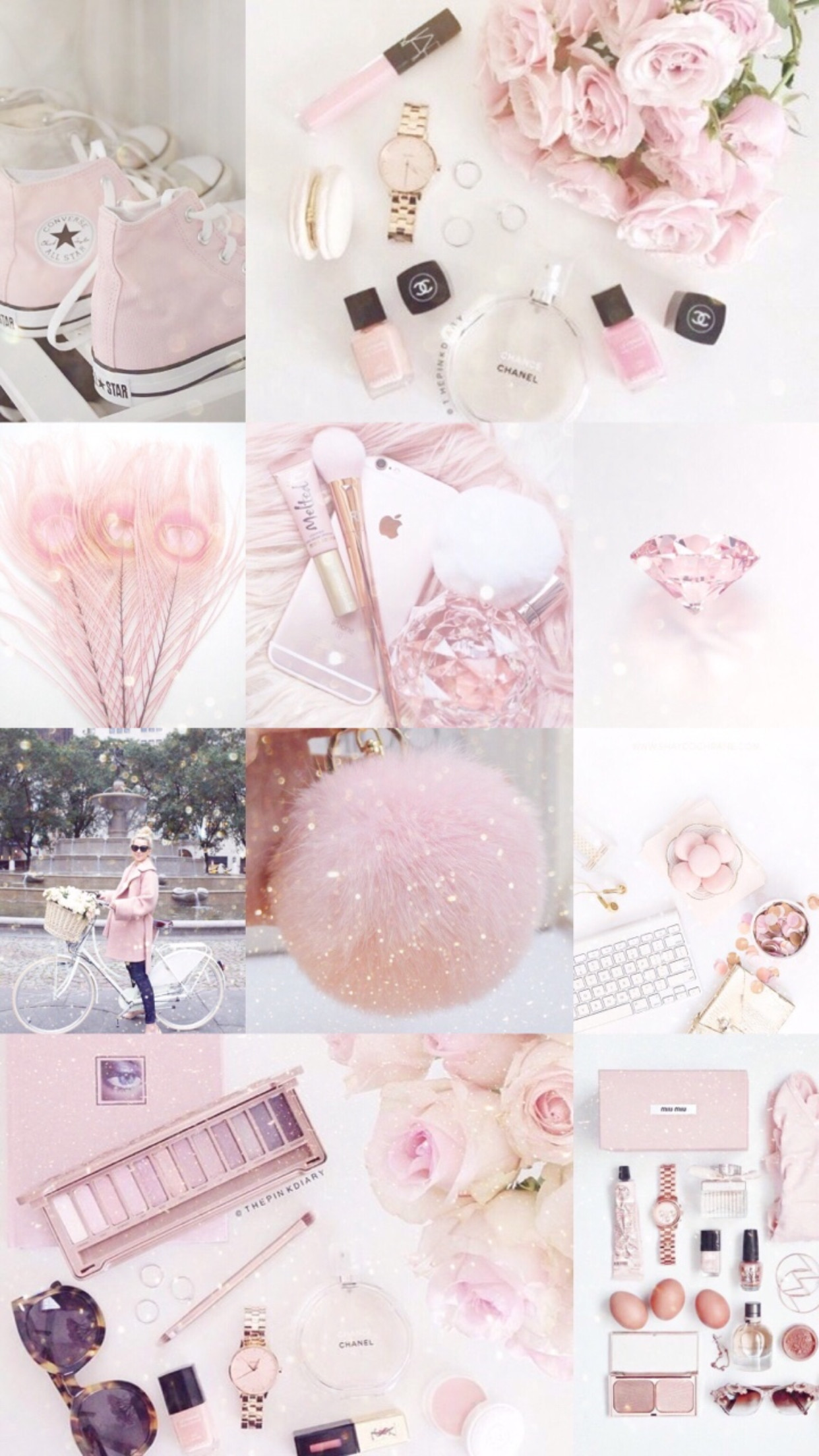 1242x2208, Sweet - Pastel Pink Aesthetic Board - HD Wallpaper 