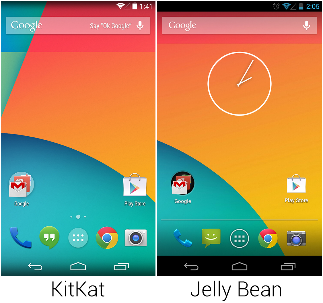 The Kitkat And Jelly Bean Launchers - Android 4.4 Kitkat - HD Wallpaper 