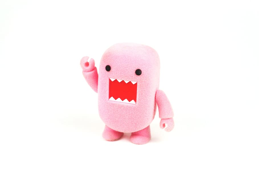 Pink Domo Plush Toy, Cute, Monster, Representation, - Tortoise - HD Wallpaper 