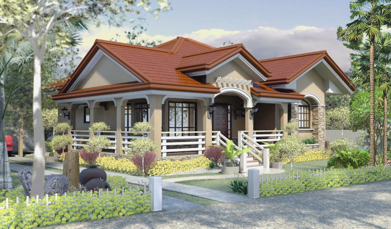 Simple One Storey House Design - HD Wallpaper 
