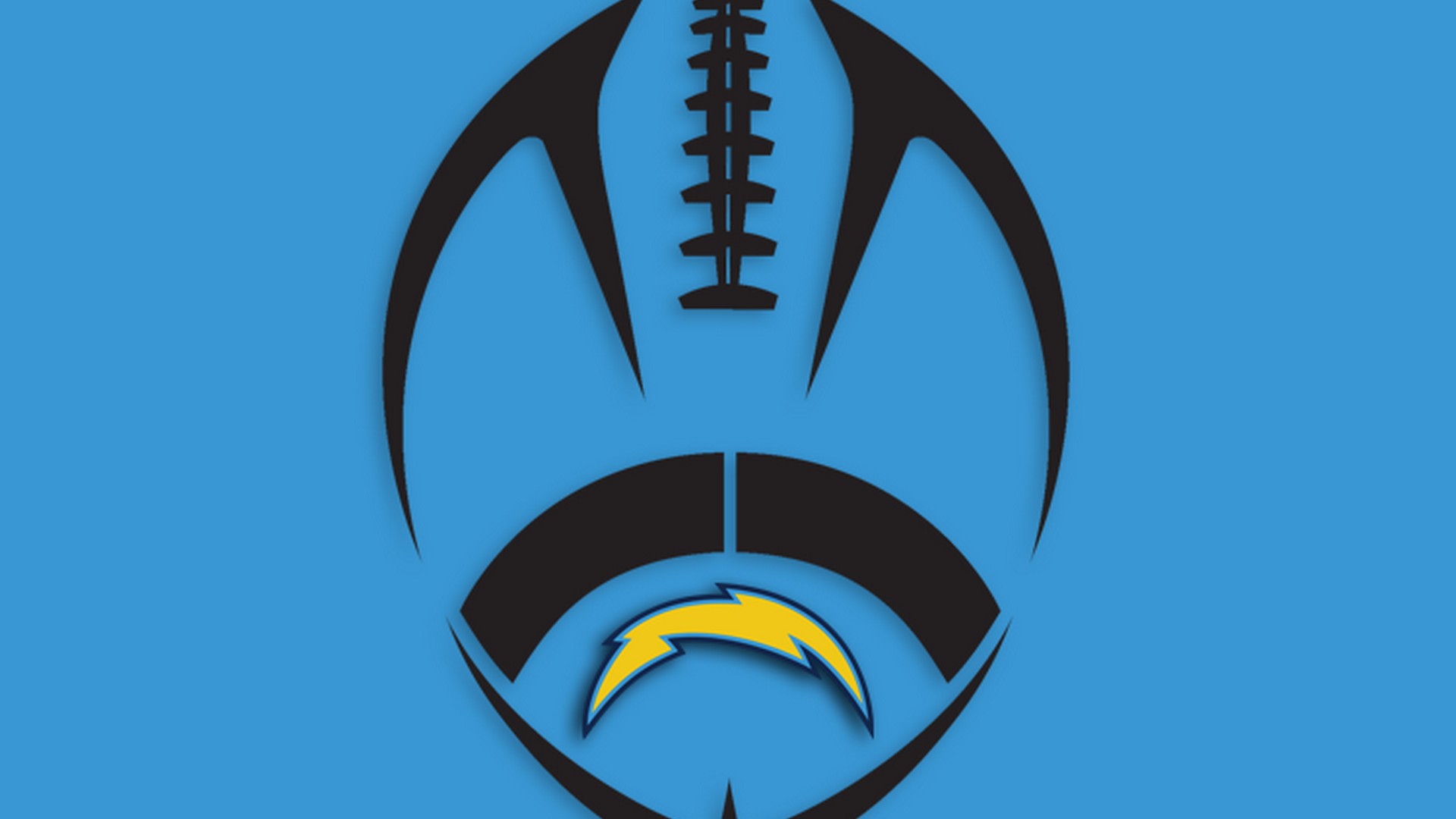 Hd Backgrounds Los Angeles Chargers With Resolution - Outline Vector Football Silhouette - HD Wallpaper 