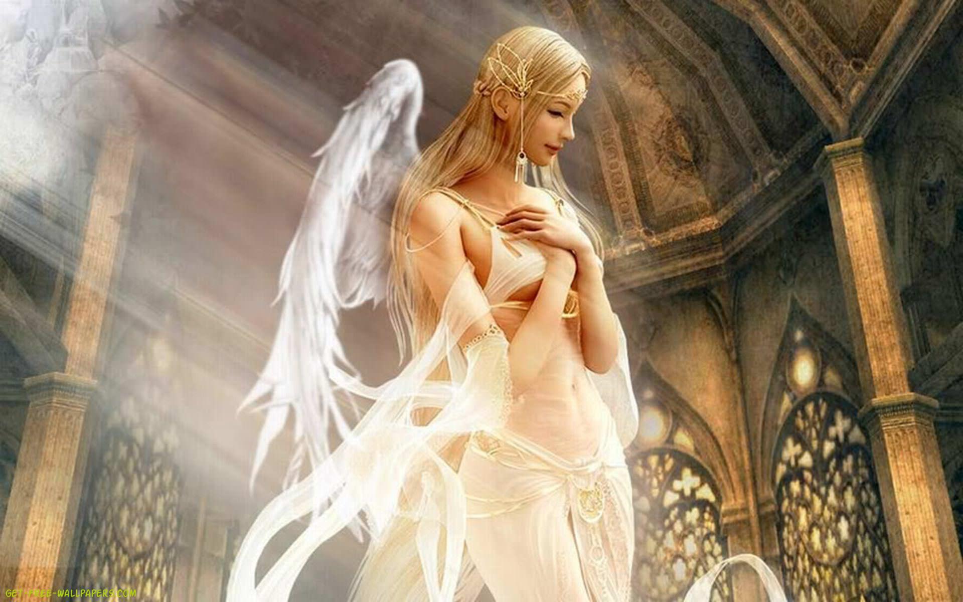 White Gothic Angel Photo - Angel Girl Fantasy - HD Wallpaper 