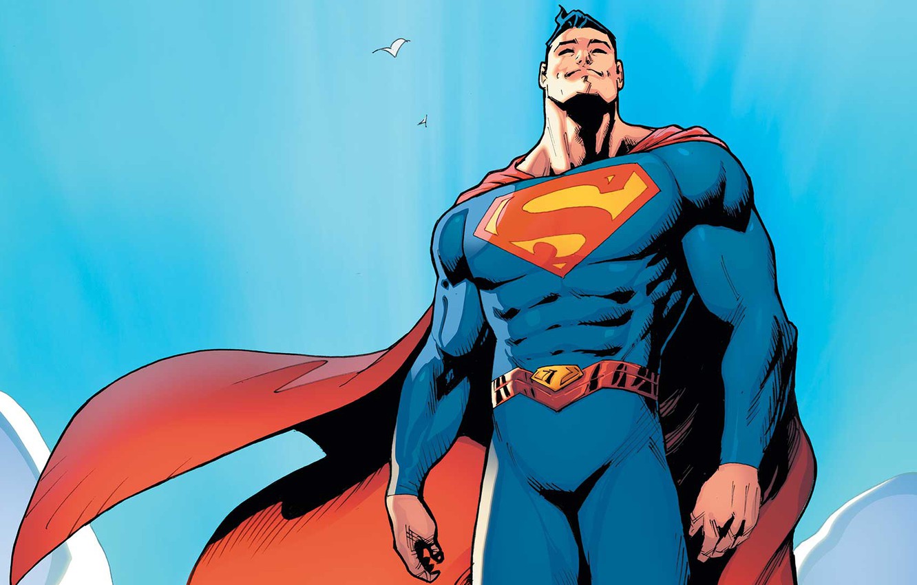 Photo Wallpaper Birds, Costume, Belt, Hero, Superman, - Superman New Suit Comic - HD Wallpaper 