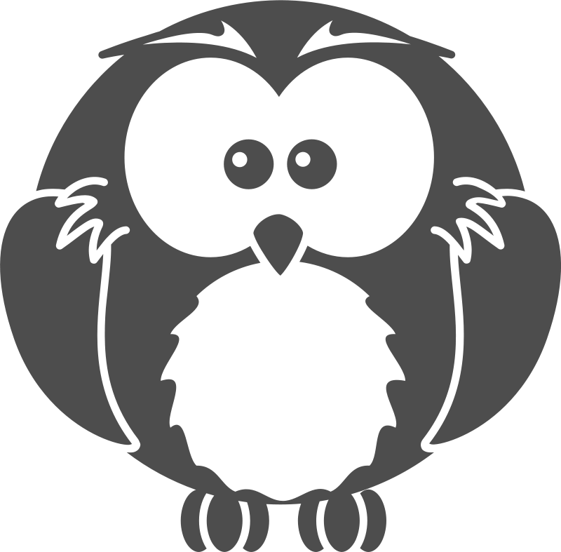 Free Wallpaper Cartoon Owl Live For Android - Black And White Vector Clip Art Owl - HD Wallpaper 