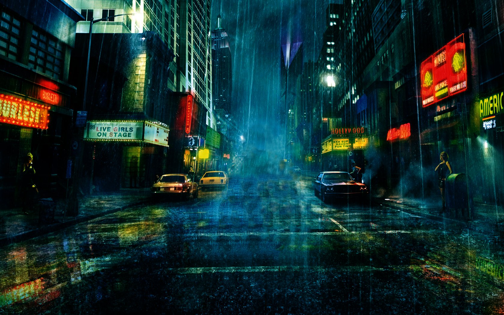 Raining Hd Wallpapers - Rainy City Background - HD Wallpaper 