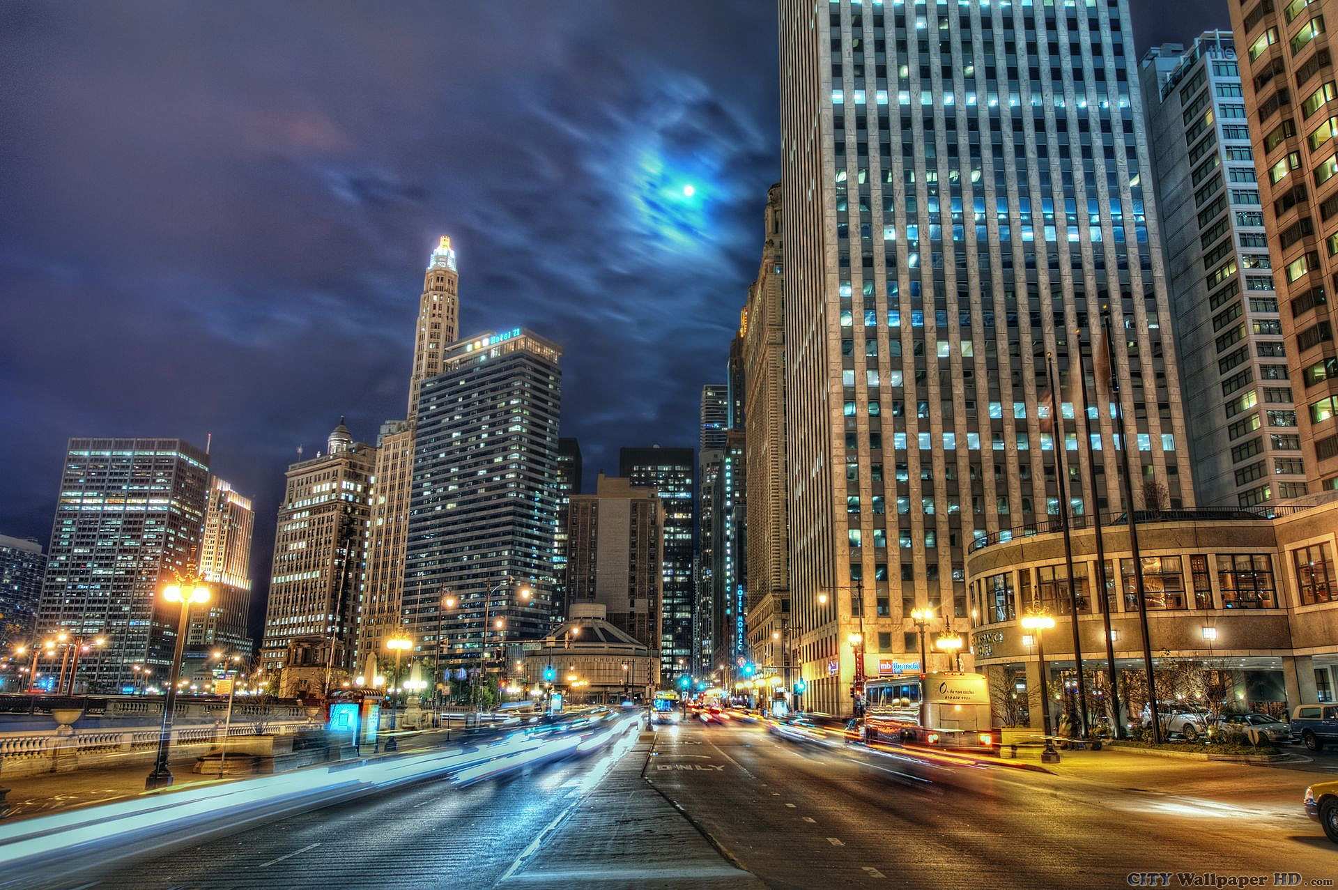 Full Moon In Chicago - Chill Out Smooth Jazz - HD Wallpaper 