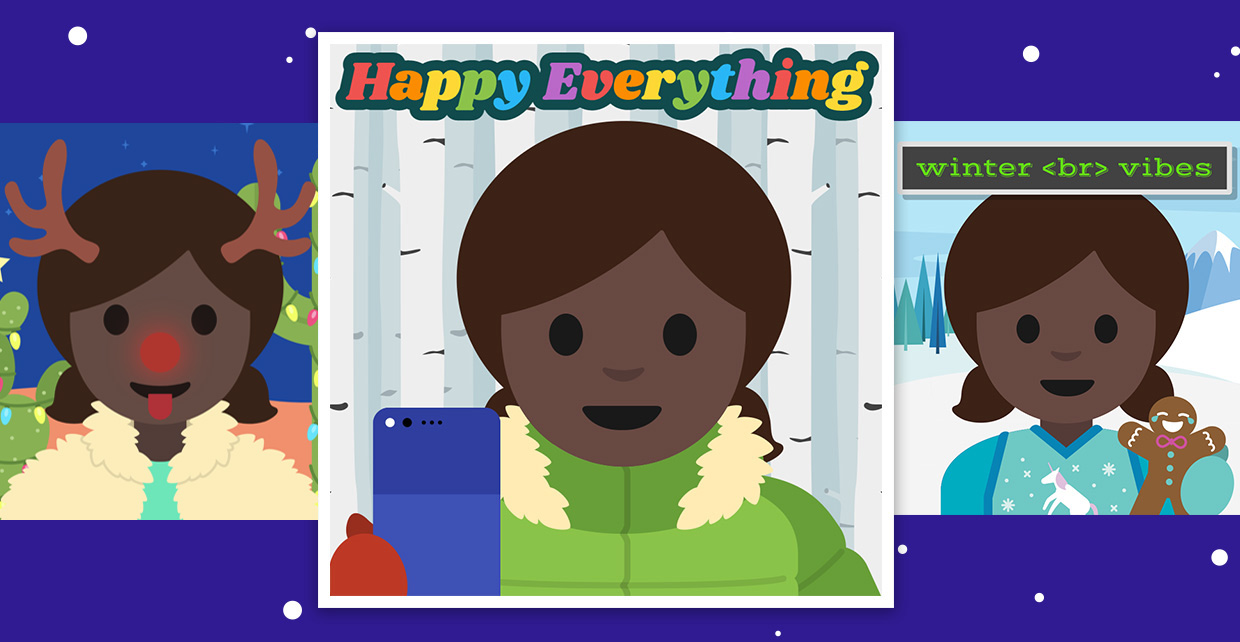Design Your Own Emoji Holiday - Made With Code Holiday Emoji - HD Wallpaper 