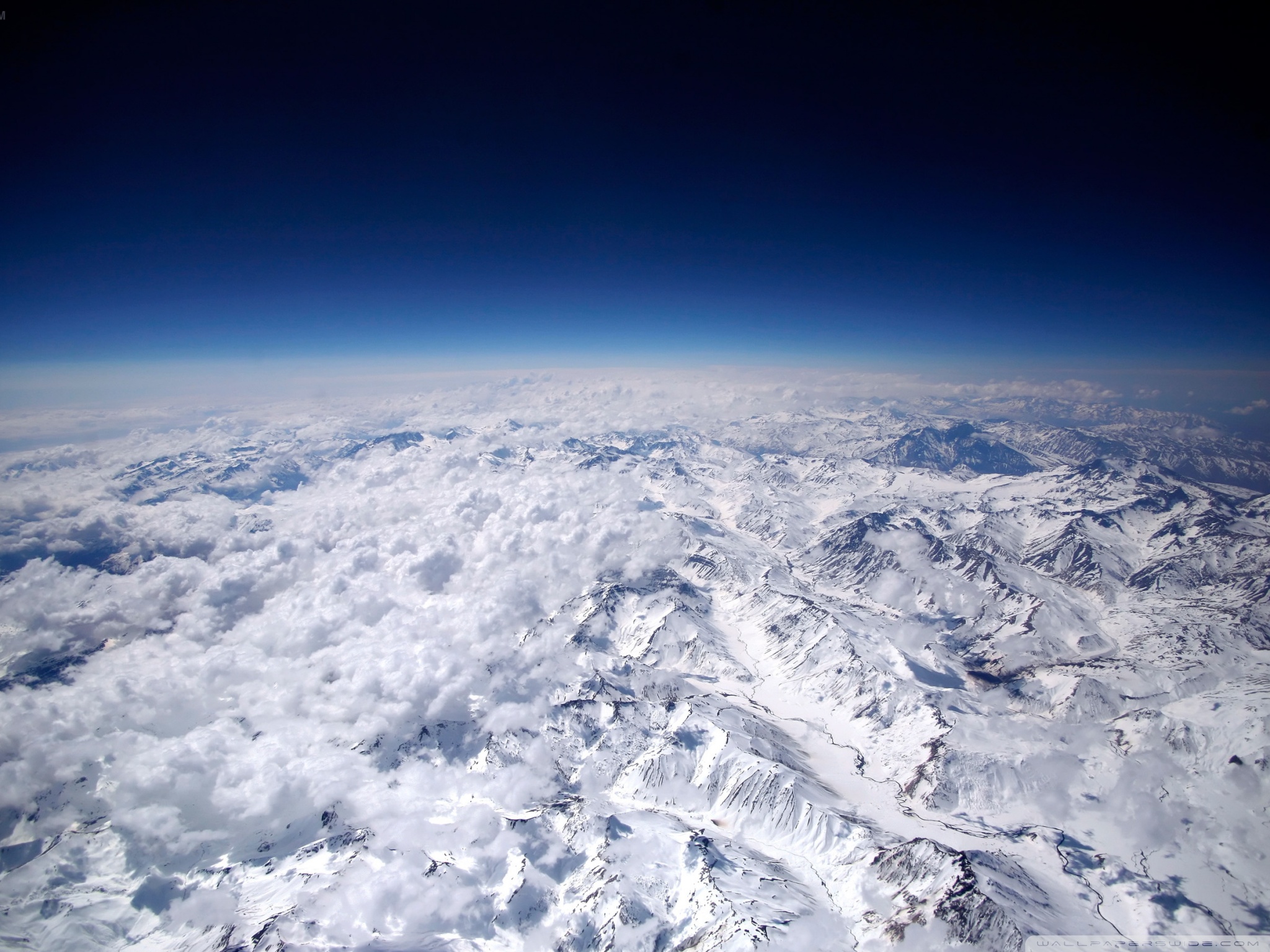 Mountains From Top View - HD Wallpaper 