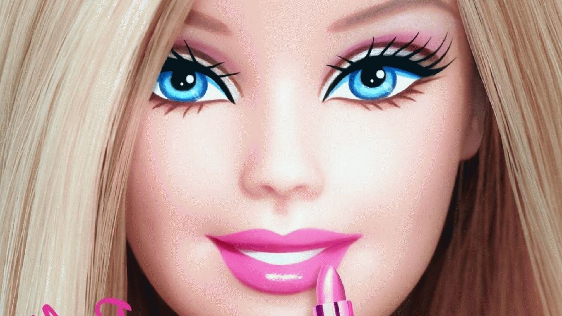 Barbie Cute Face Wallpaper Hd High Resolution Wallpaper - Barbie Makeup - HD Wallpaper 