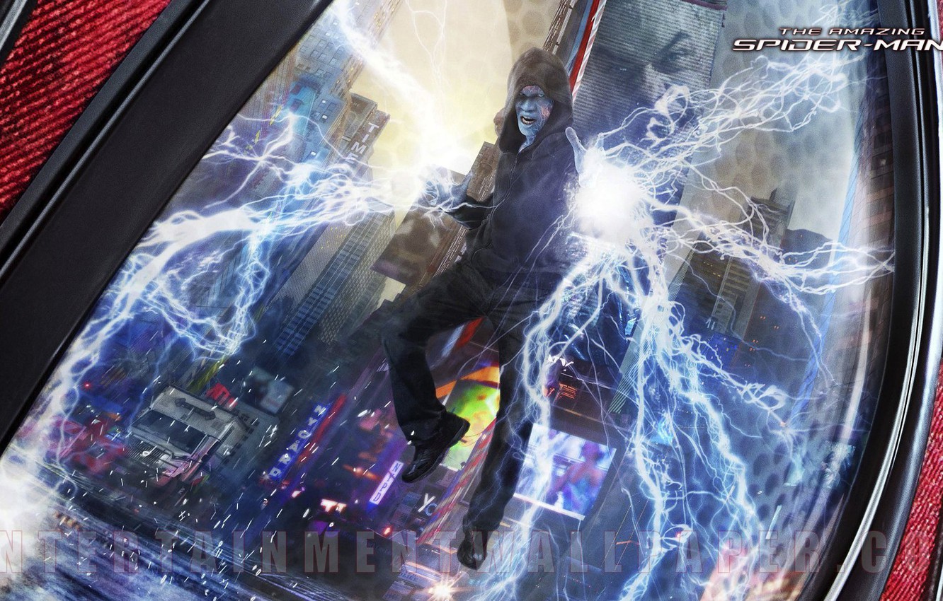 Photo Wallpaper Electro, The Amazing, Jamie Foxx, Spider - Amazing Spider Man 2 Wallpaper Electro - HD Wallpaper 