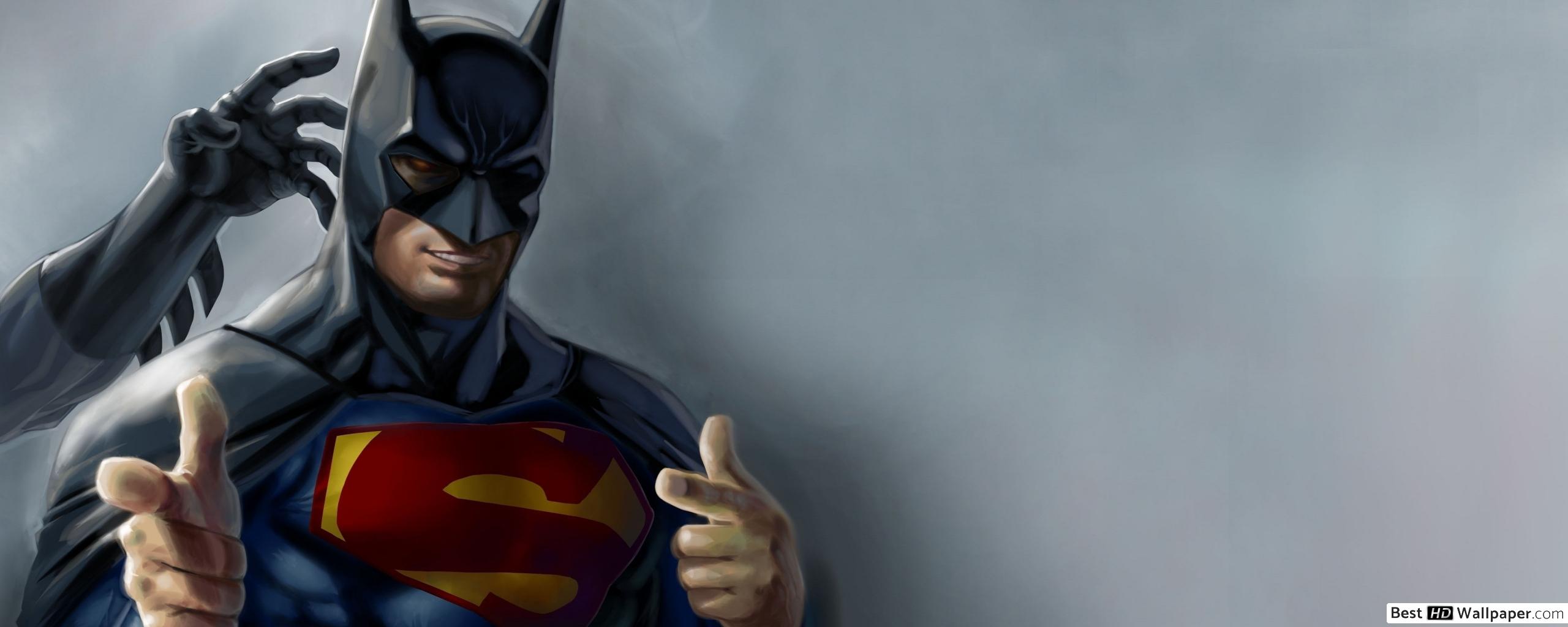 Superman In Batman Mask - HD Wallpaper 