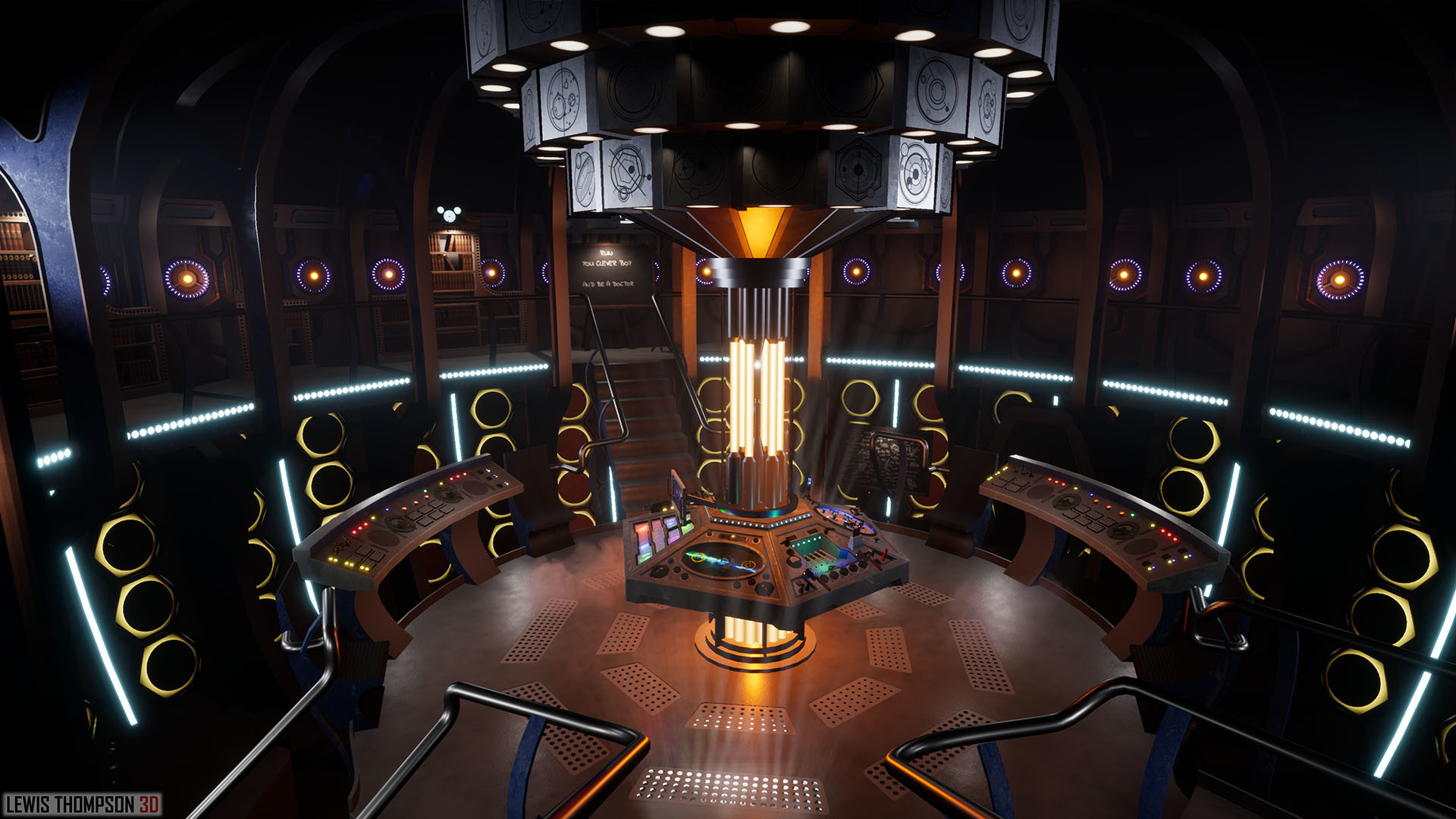 1920x1080, Tardis Interior By Lewis Data Id 108508 Dr Who Peter