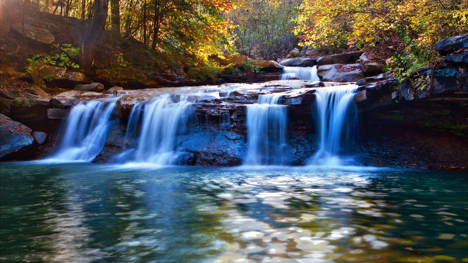 Wallpaper For Jungle Waterfall Sa Nature Desktop 3d - Beautiful Waterfalls Wallpapers Desktop - HD Wallpaper 