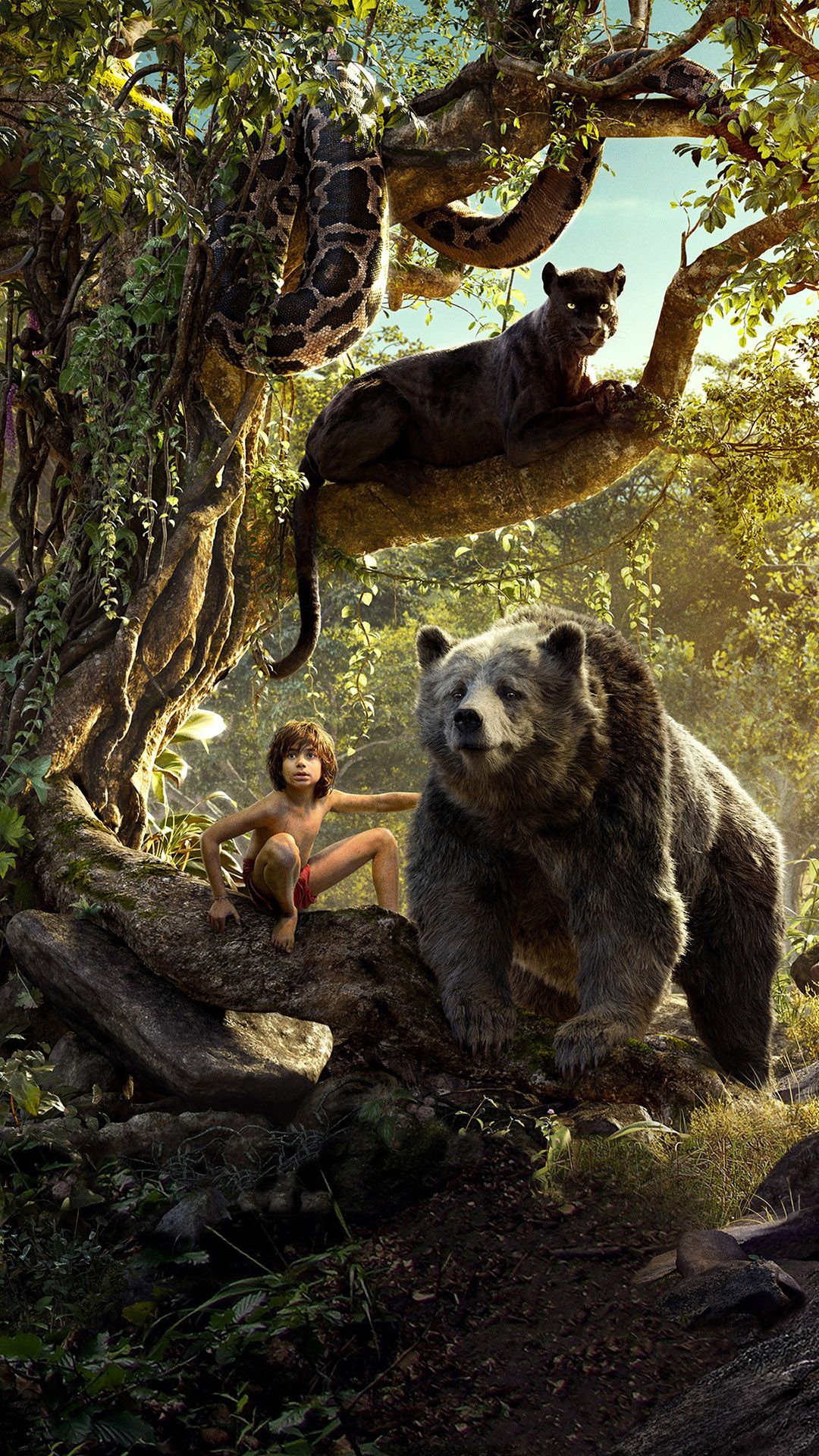 The Jungle Book 2016 Movie Animated Poster Wallpaper - Jungle Book Movie Posters - HD Wallpaper 