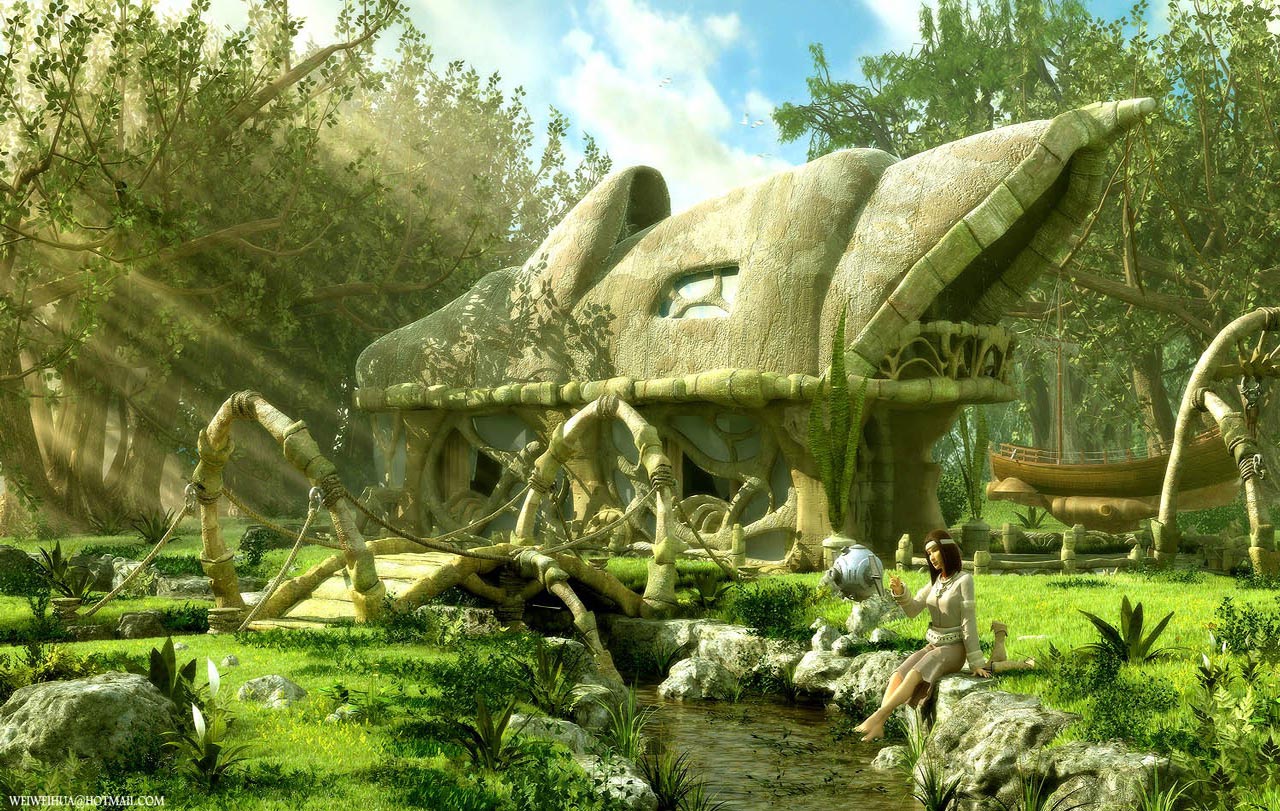 Fantasy World 3d House - HD Wallpaper 
