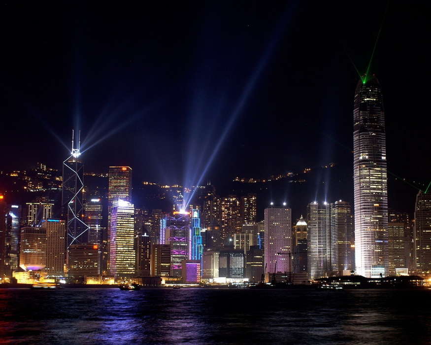 Download Mobile Wallpaper Landscape, Cities, Night, - Victoria Harbour - HD Wallpaper 